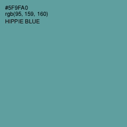 #5F9FA0 - Hippie Blue Color Image